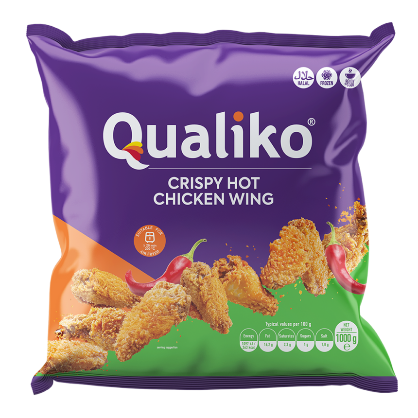Qualiko Crispy Hot Chicken Wings 1Kg