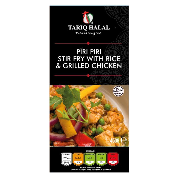 Tariq Halal Piri piri stir fry rice & grilled chicken 450g
