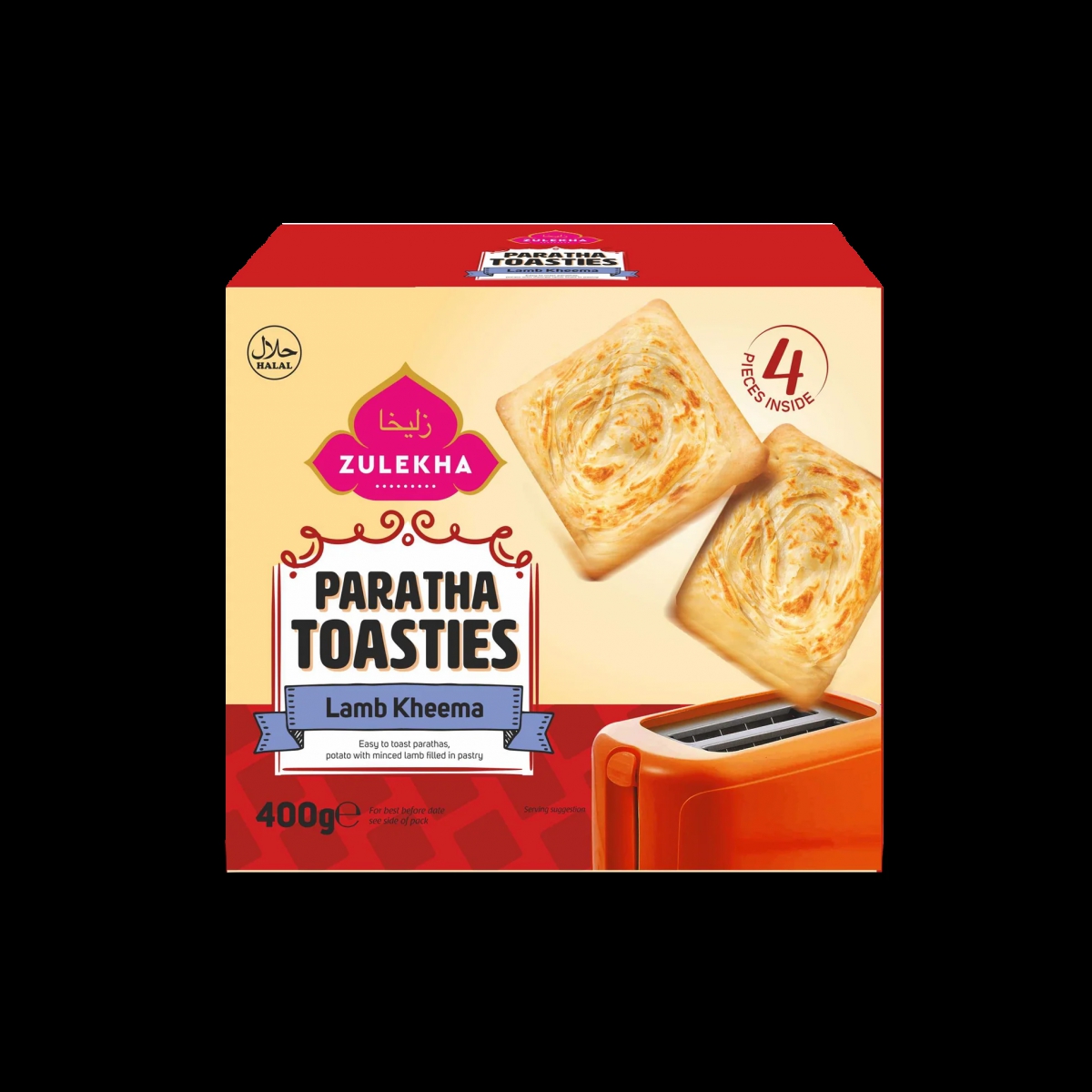Zulekha Lamb Kheema Parathas 400g