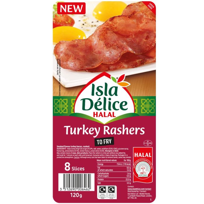 Isla Delice Turkey Rashers 120g