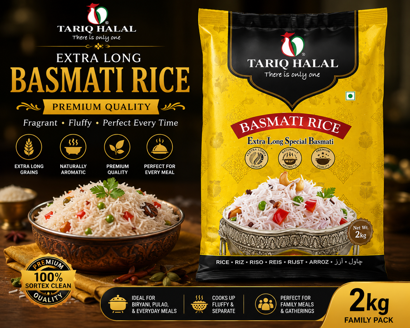 Tariq Halal Basmati Rice Extra Long 2kg