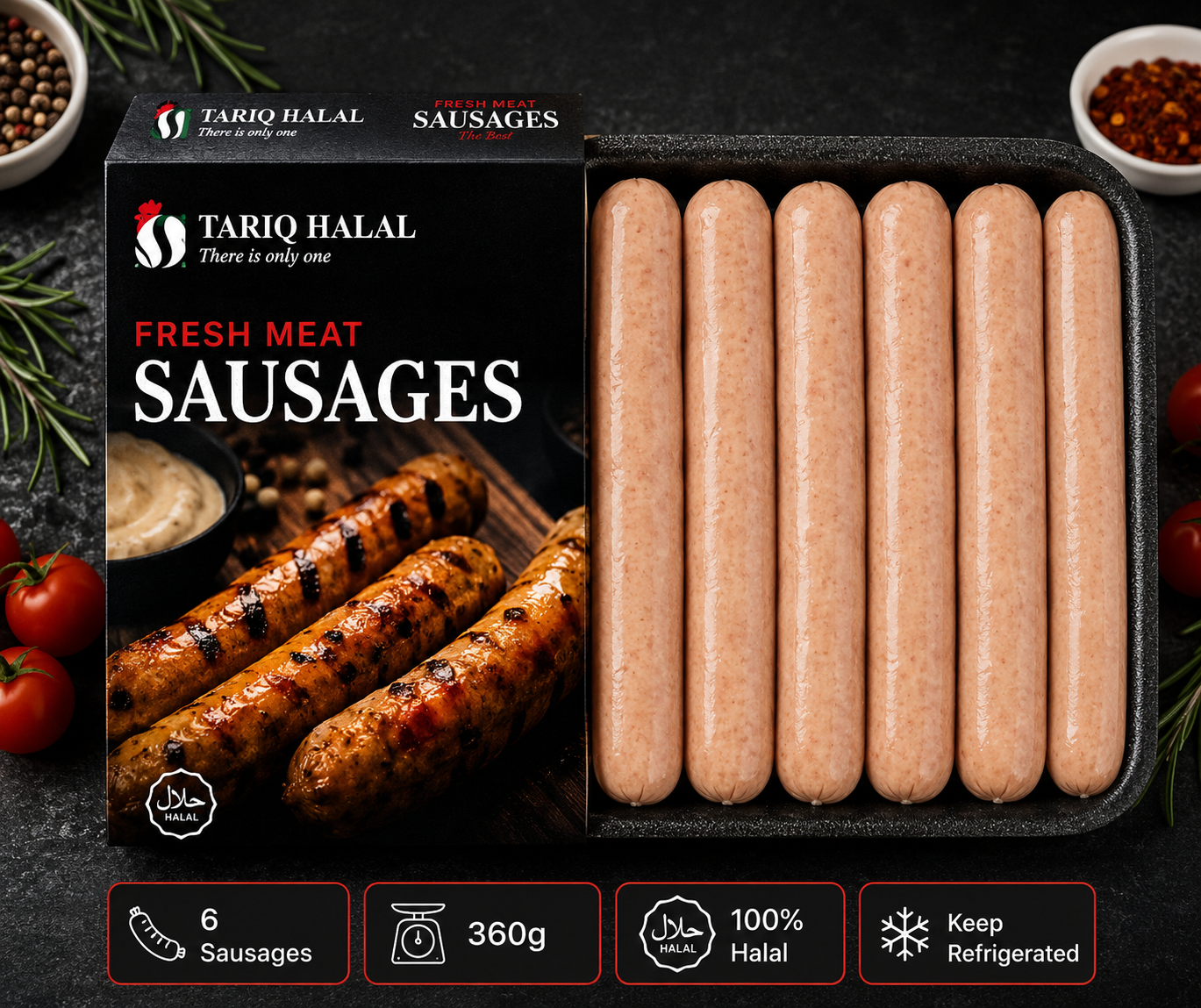 Tariq Halal Breakfast Chicken Sausage 360g***